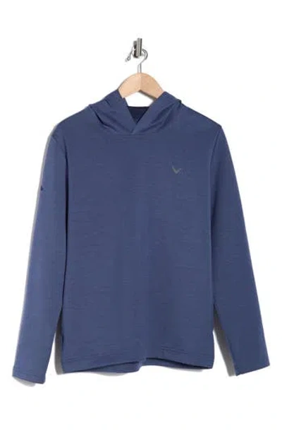Callaway Heathered Hooded Pullover In Blue