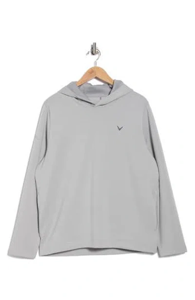 Callaway Heathered Hooded Pullover In Gray