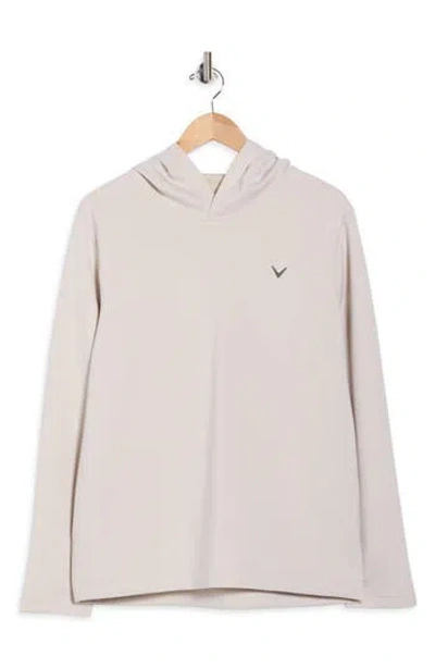 Callaway Heathered Hooded Pullover In Neutral