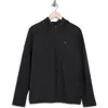 Callaway Heathered Quarter Zip Hooded Pullover In Black