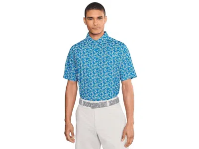 Callaway Hibiscus Print Polo Men's Clothing Brilliant Blue: Xl