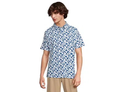 Callaway Layered Floral Polo In Blue