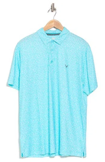 Callaway Linear Chevron Golf Polo In Blue