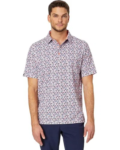 Callaway Men's  Trademark Polo Multi Abstract Short Sleeve Golf Shirt Erk20 In Blue
