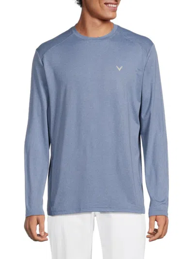 Callaway Men's Logo Long Sleeve Tee In Light Blue