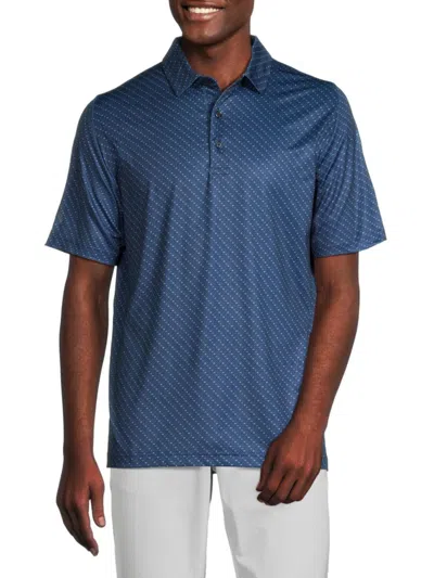 Callaway Men's Print Polo In Peacoat