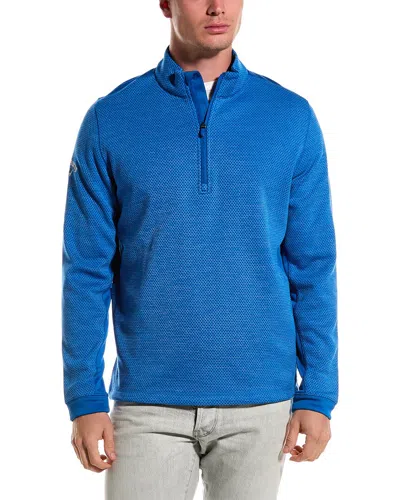 Callaway Mid-weight Hex 1/4-zip Pullover In Blue
