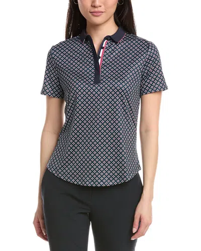 Callaway Mini Geo Floral Top In Blue