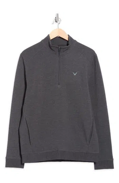 Callaway Ottoman Quarter Zip Sweatshirt In Gray