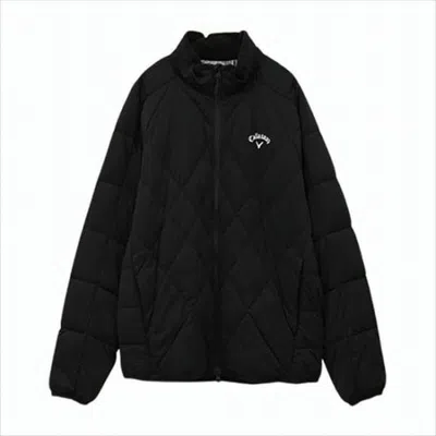 Callaway Quilted Black Casual Jacket With High Collar And Zipper Closure