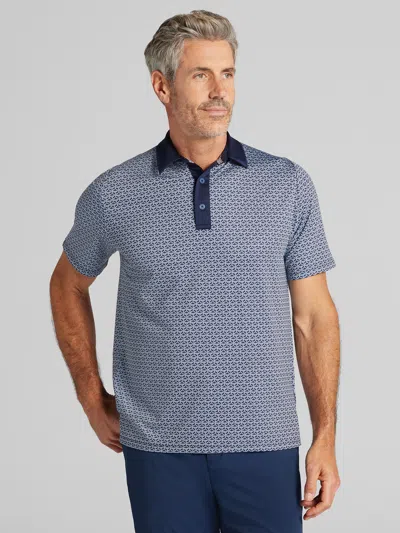 Callaway Regular Fit Geometric Print Polo In Blue
