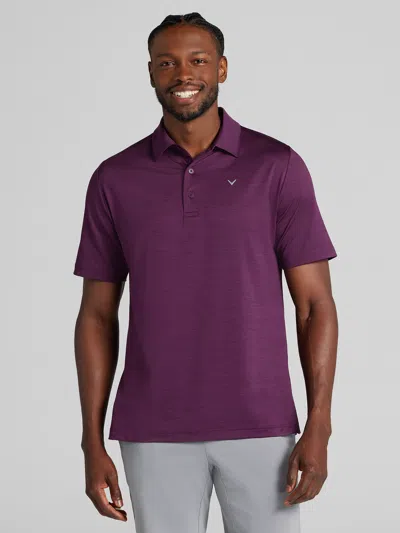 Callaway Regular Fit Heathered Jacquard Polo Italian Purple Heather - Size: Xl