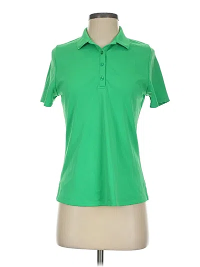 Pre-owned Callaway Short Sleeve Blouse In Green