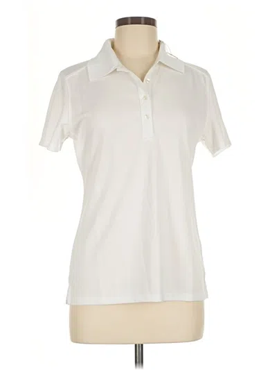 Pre-owned Callaway Short Sleeve Blouse In Ivory