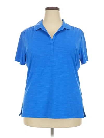 Pre-owned Callaway Short Sleeve Polo Shirt In Blue