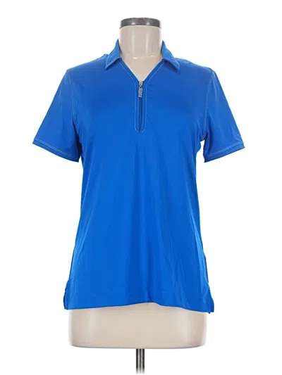 Pre-owned Callaway Short Sleeve Polo Shirt In Blue