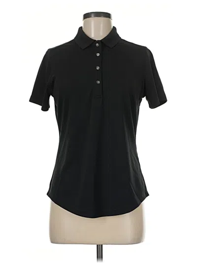 Pre-owned Callaway Short Sleeve Top Black Mock Neckline Tops