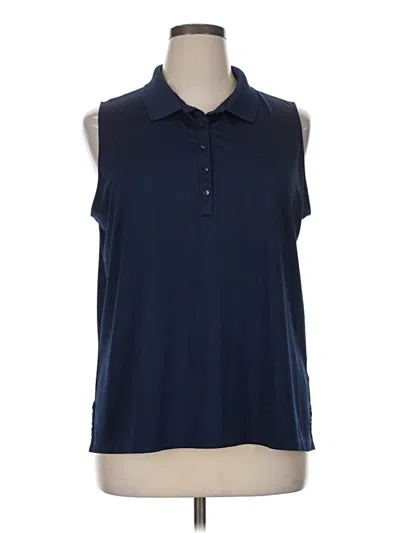 Pre-owned Callaway Sleeveless Button Down Shirt In Blue