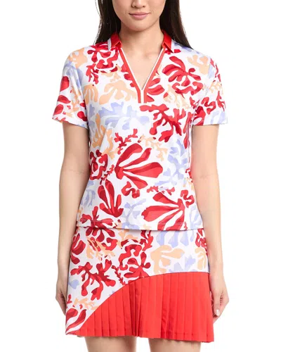 Callaway Summer Abstract Floral Top In Multi