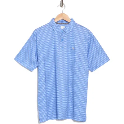 Callaway Textured Geometric Chevron Golf Polo In Regatta