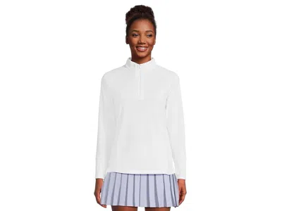 Callaway Textured Mixed Media 1/4-zip In White