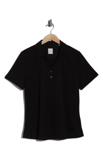 Callaway Textured Polo In Black