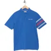 Callaway Triple Stripe Track Sleeve Golf Polo In Blue