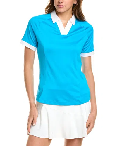 Callaway V-placket Colorblock Polo Shirt In Blue