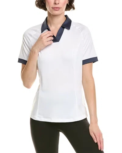 Callaway V-placket Colorblock Polo Shirt In White