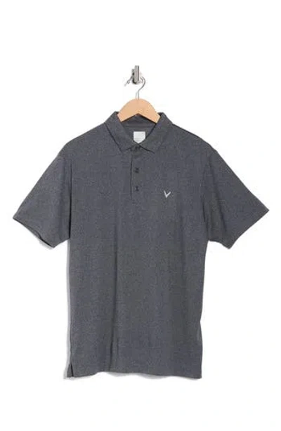 Callaway Ventilated Heathered Golf Polo In Gray