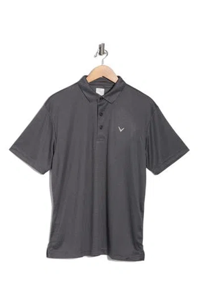 Callaway Ventilated Jacquard Golf Polo In Black
