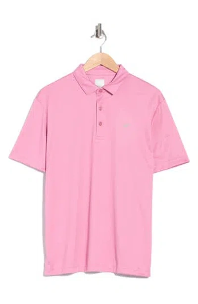 Callaway Ventilated Jacquard Golf Polo In Pink