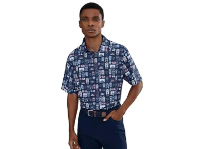 Callaway Whiskey Ace Print Polo In Blue