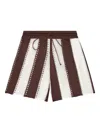 Calle Del Mar Cabana Stripe Knitted Shorts In Neutral