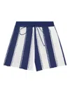 Calle Del Mar Cabana Stripe Shorts In Blue