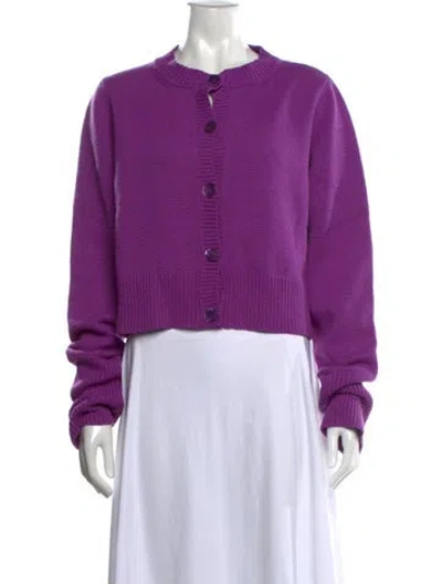 Pre-owned Calle Del Mar Cashmere Crew Neck Sweater In Purple