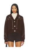 Calle Del Mar Cashmere Western Cardigan In Multi