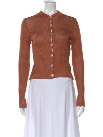 Pre-owned Calle Del Mar Crew Neck Sweater In Brown