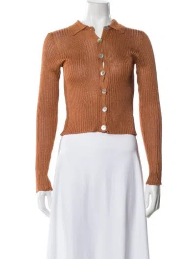 Pre-owned Calle Del Mar Crew Neck Sweater In Orange