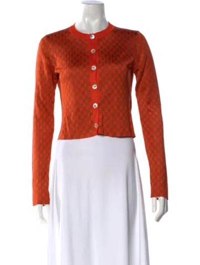 Pre-owned Calle Del Mar Crew Neck Sweater In Orange