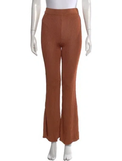 Pre-owned Calle Del Mar Flared Pants In Brown