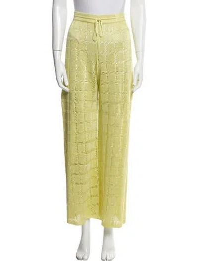 Pre-owned Calle Del Mar Floral Print Wide Leg Pants In Multi