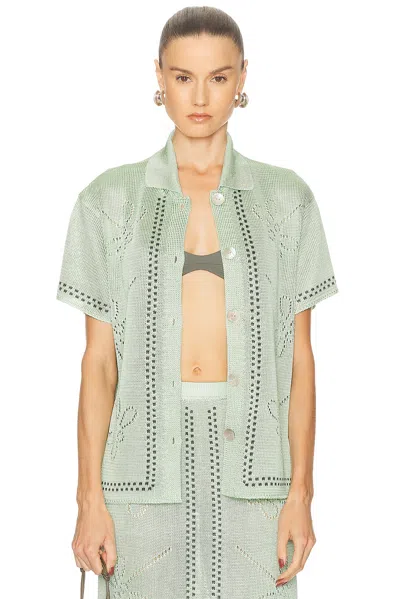 Calle Del Mar Garden Party Short Sleeve Shirt In Multi