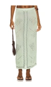 Calle Del Mar Garden Party Skirt In Green