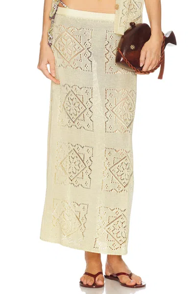 Calle Del Mar Handkerchief Skirt In Yellow