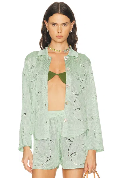 Calle Del Mar Ivy Long Sleeve Shirt In Green