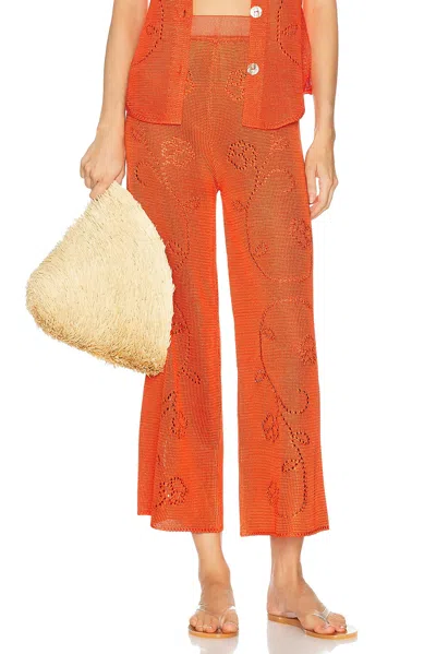 Calle Del Mar Ivy Pant In Red