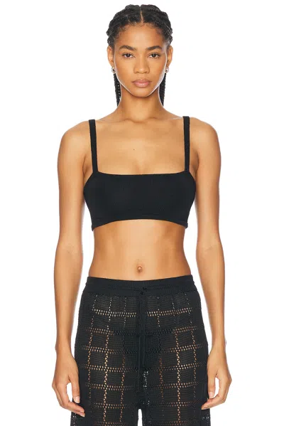 Calle Del Mar Knit Bandeau Top In Black