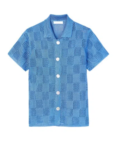 Calle Del Mar Knitted Cardigan In Blue