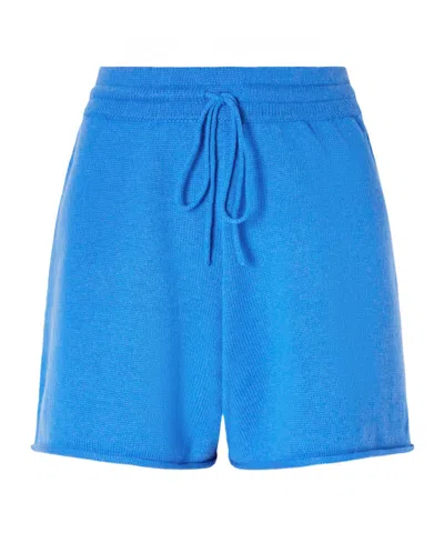 Calle Del Mar Knitted Cashmere Shorts In Blue